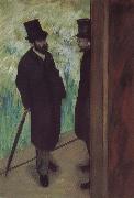 Edgar Degas someone in the corner  of stage oil on canvas